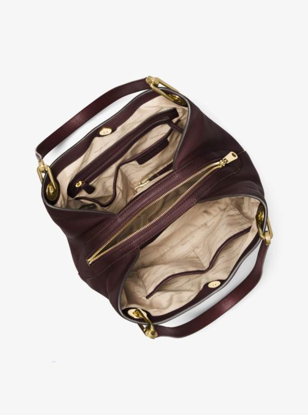 Damske Taška Cez Rameno Michael Kors Raven Large Leather Bordove - Kabelky Michael Kors Levně | CMIEN-6928